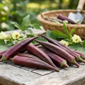 Okra, Burgundy